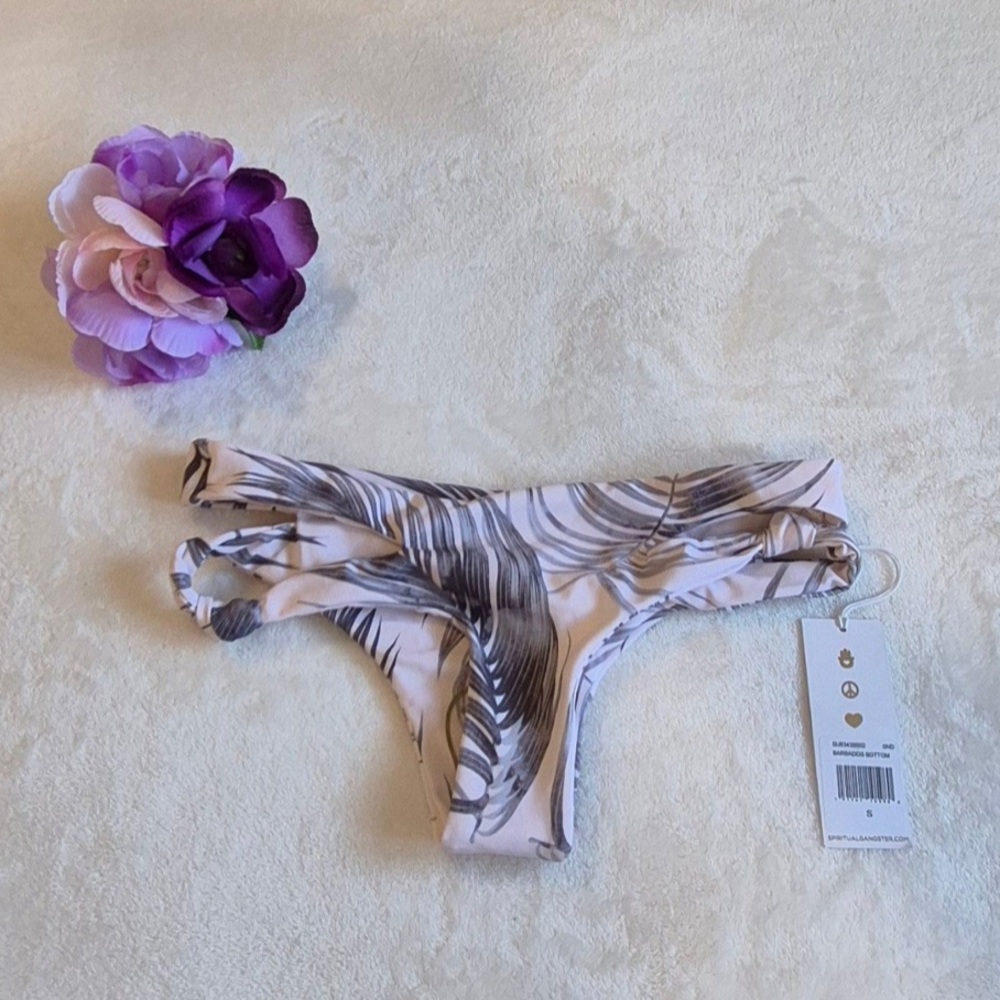 SPIRITUAL GANGSTER Women's Barbados Bottom Swimsuit color SND. Size SMALL. - Picture 1 of 7